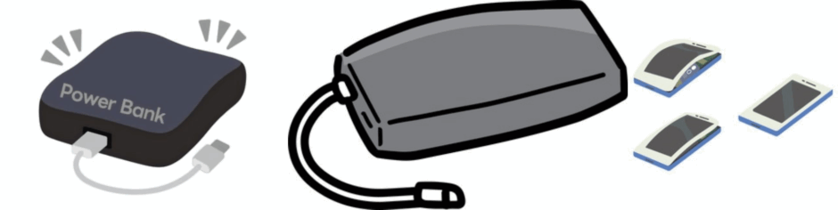 モバイルバッテリー　異常を示すバッテリー　パッケージ画像