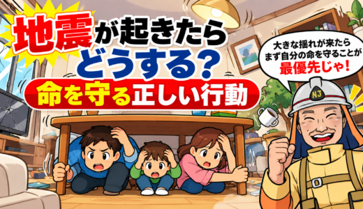 地震が起きたらどうする？場所別の正しい行動と身を守る方法をわかりやすく解説